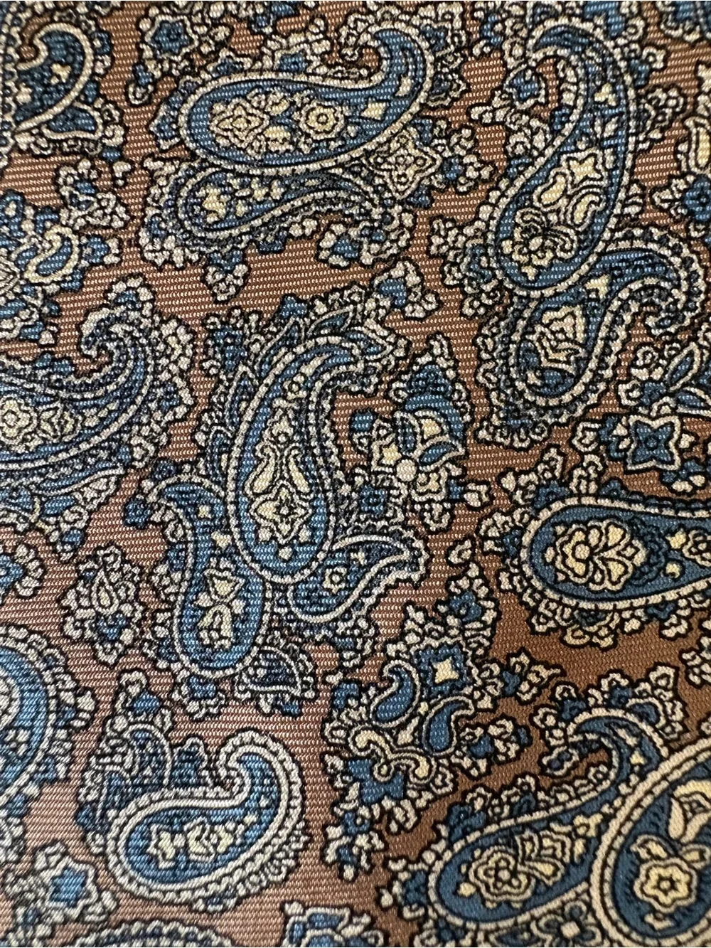 Vintage Bert Pulitzer Brown Paisley Silk Tie Classic Made in USA EUC